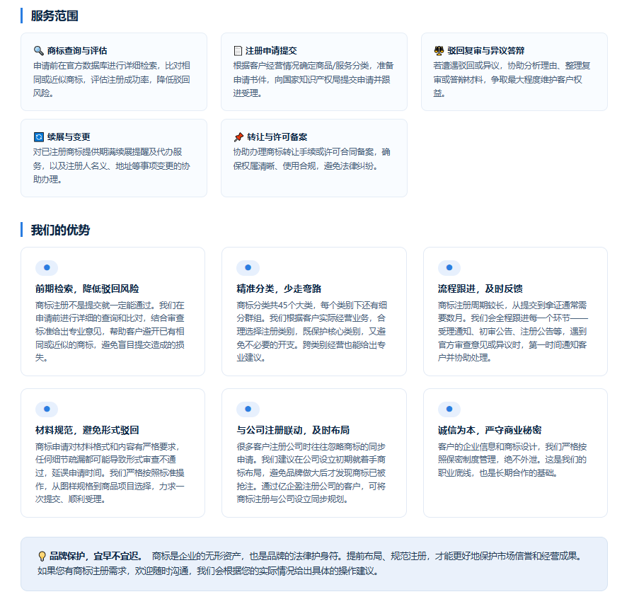 商标注册-湖州长兴亿企盈财务咨询有限公司（电话：15967236757）